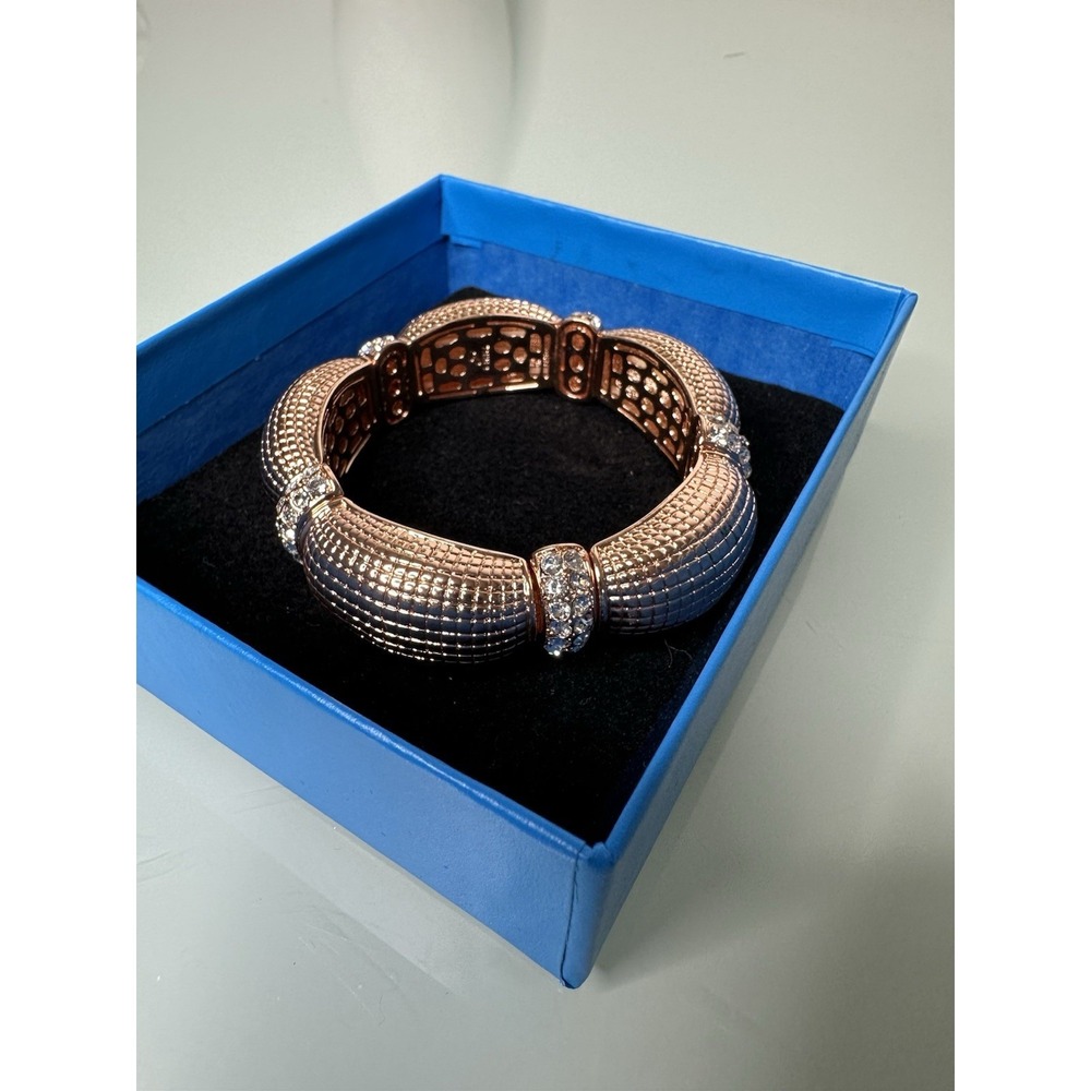 Joan Boyce Bracelet Rose gold with Crystal. New - Picture 3 of 10